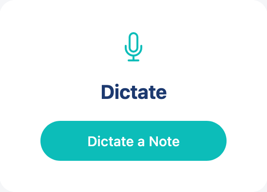 Dictate a note UI example